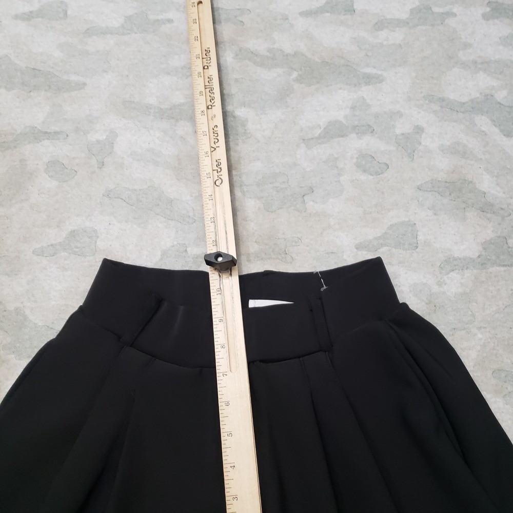 Chrome Riot Pants Women Small Black Wide Leg Pleated Pull On - Picture 5 of 10